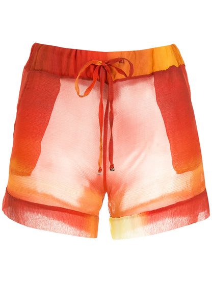 Printed Silk Shorts