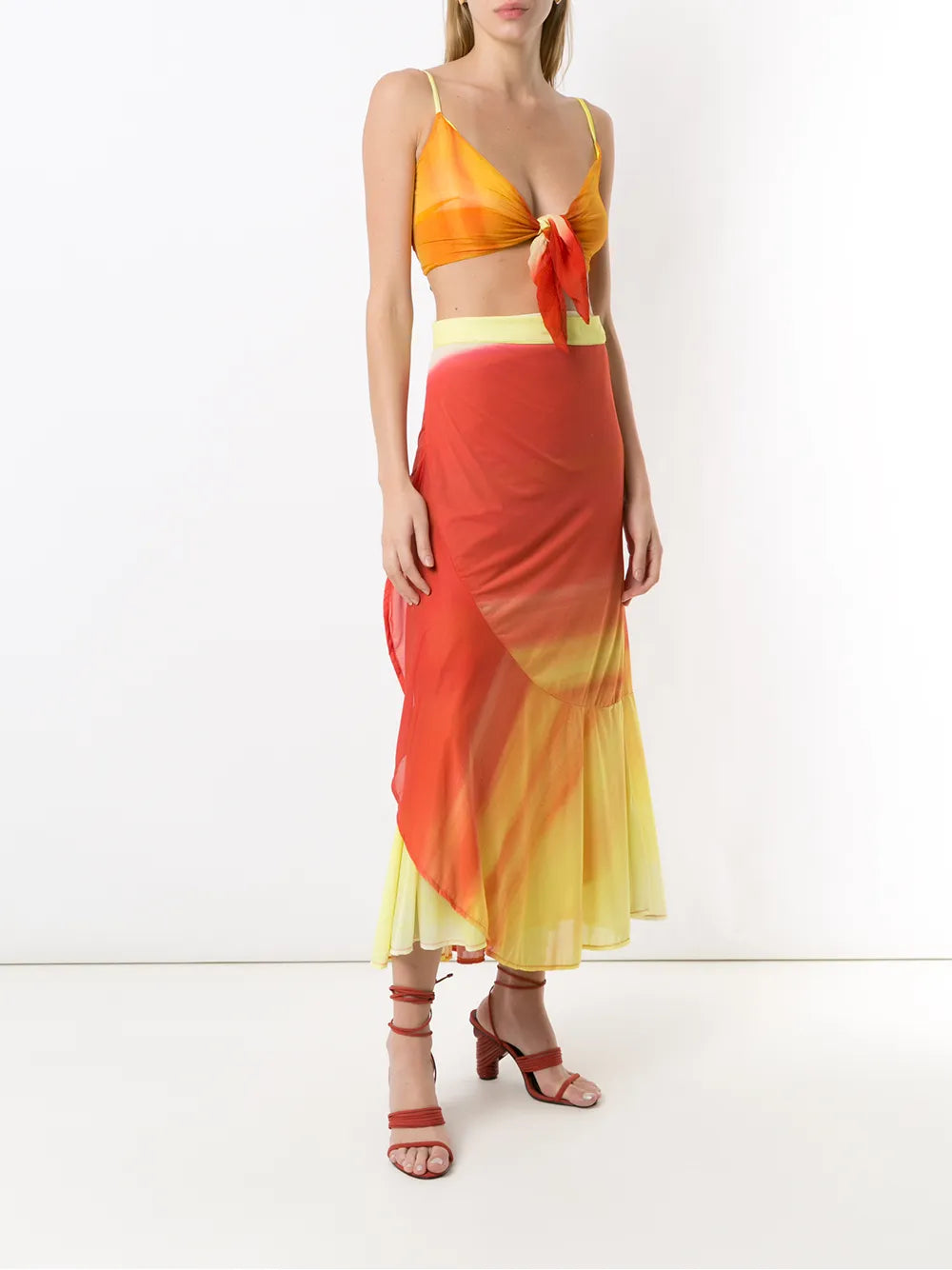 Printed Midi Skirt