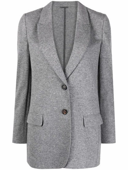 Single-Breasted Cashmere Jacket