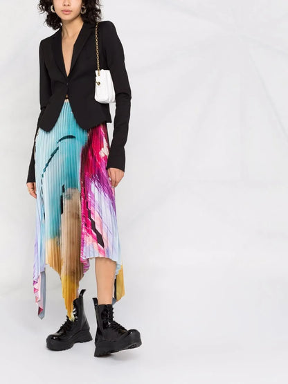 Single-Breasted Slit-Sleeve Blazer