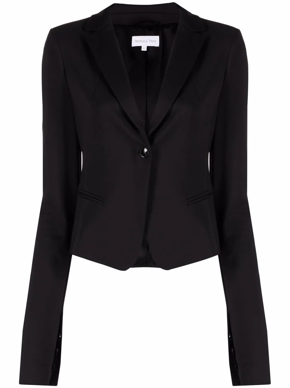 Single-Breasted Slit-Sleeve Blazer