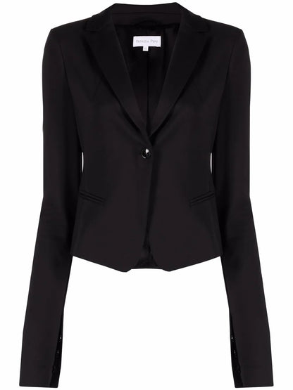 Single-Breasted Slit-Sleeve Blazer