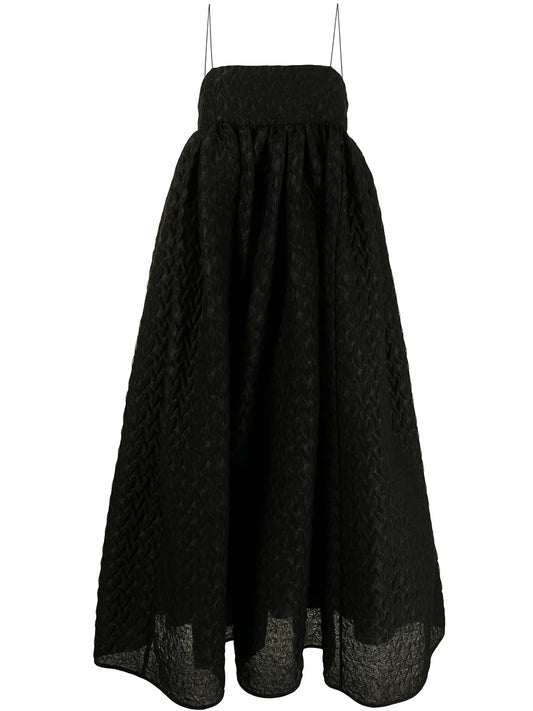 Beth Flared Spaghetti-Strap Dress