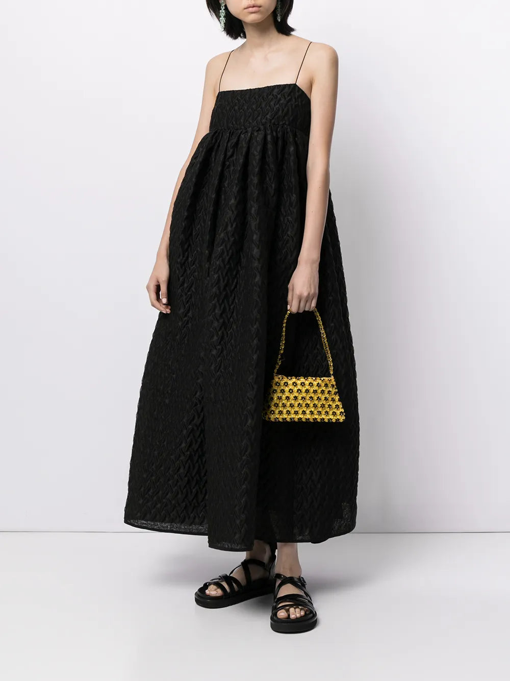 Beth Flared Spaghetti-Strap Dress