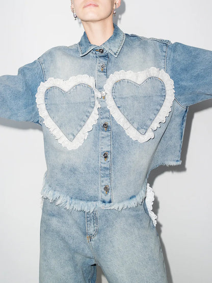 Heart Pocket Denim Shirt