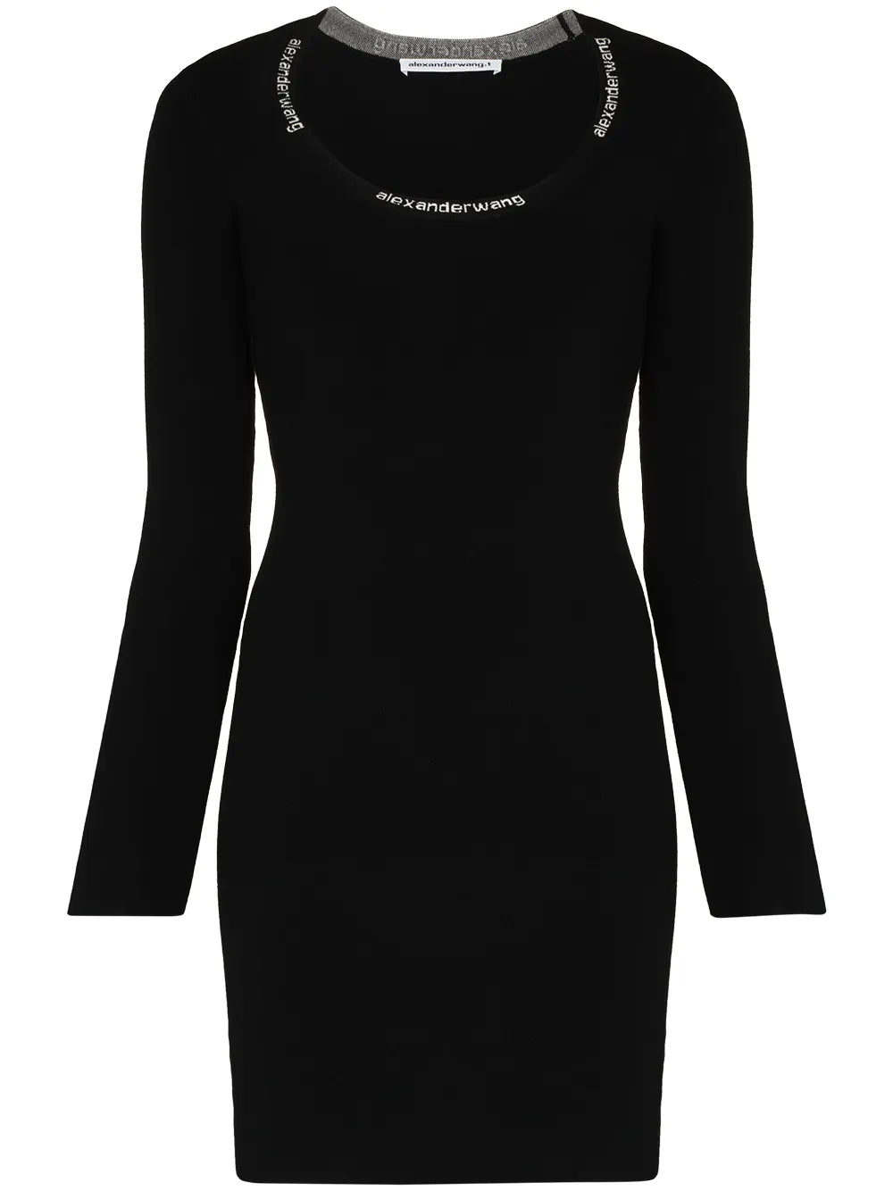 Logo-Trim Bodycon Mini Dress
