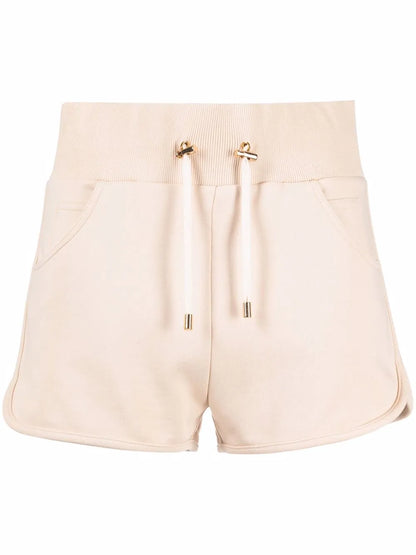 Badge-Print Track Shorts