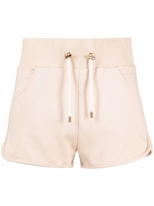 Badge-Print Track Shorts