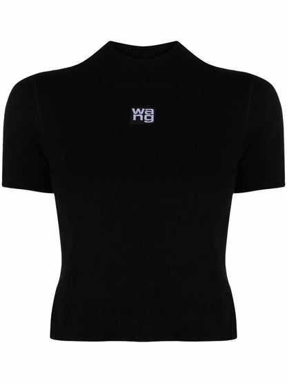 High Neck Logo Top