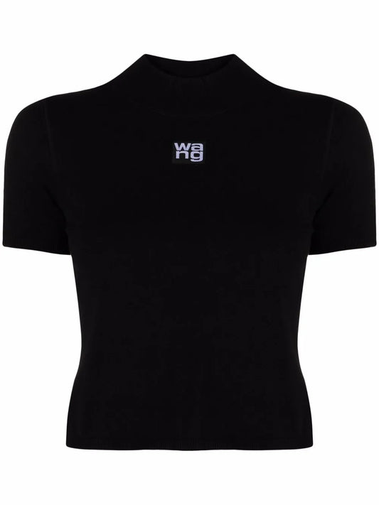 High Neck Logo Top