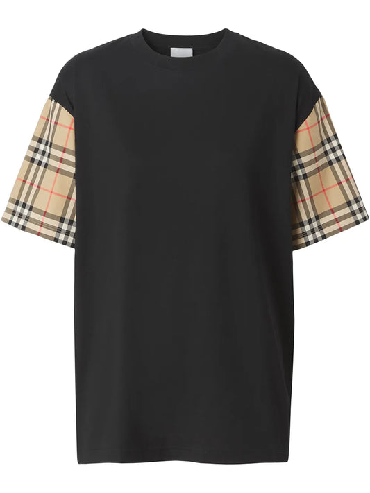 Vintage Check-Sleeve T-Shirt