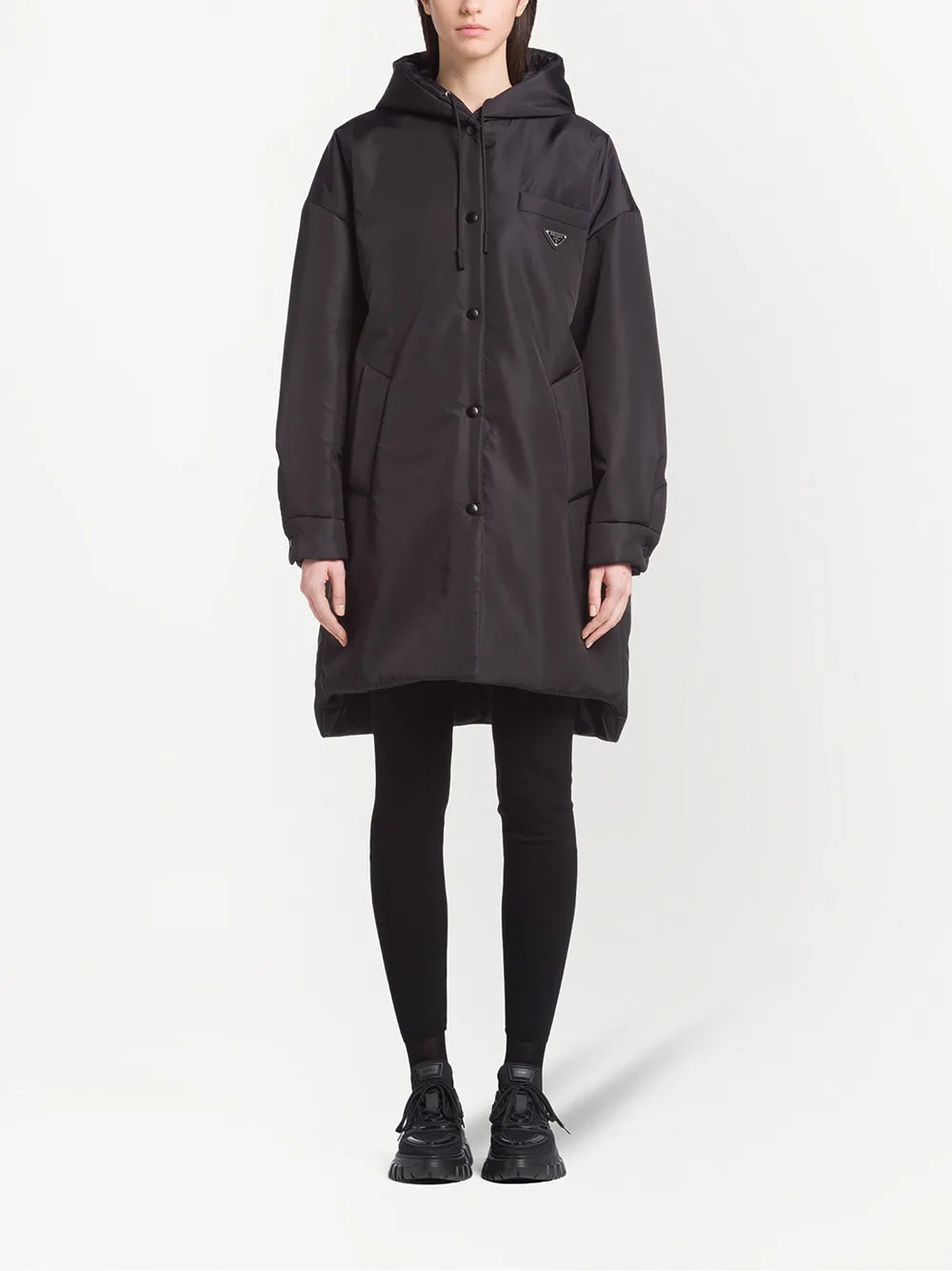 Light Re-Nylon Triangle-Logo Raincoat