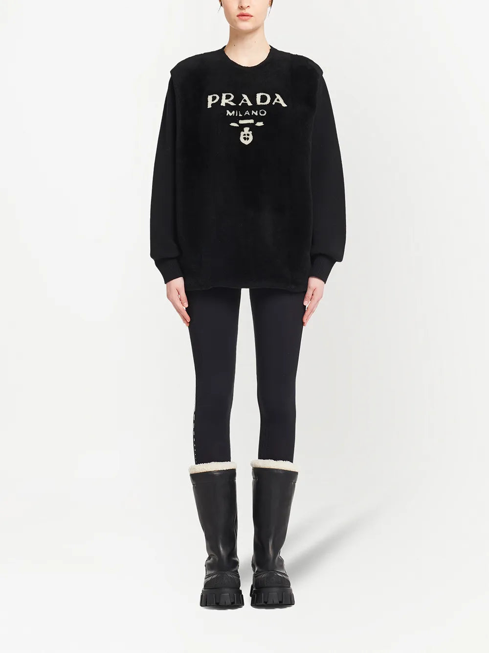 Logo-Intarsia Panelled Jumper