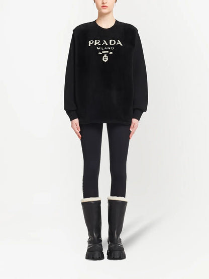 Logo-Intarsia Panelled Jumper