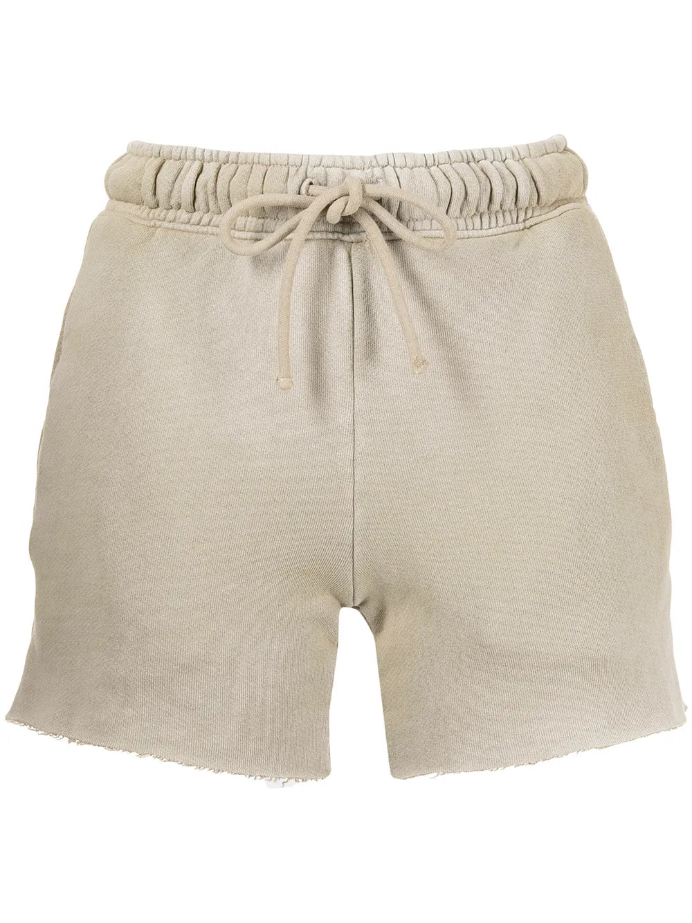 Faded Raw-Cut Track Shorts