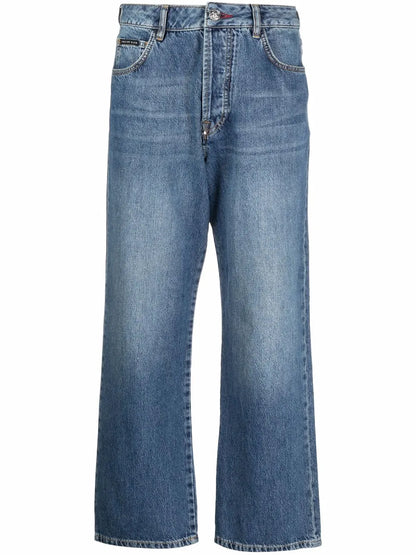 Iconic Plein Wide-Leg Jeans