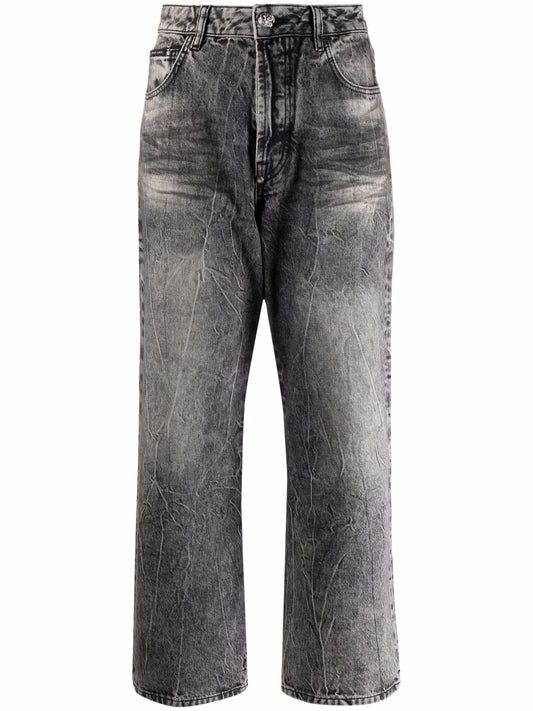 Iconic Plein Wide-Leg Jeans