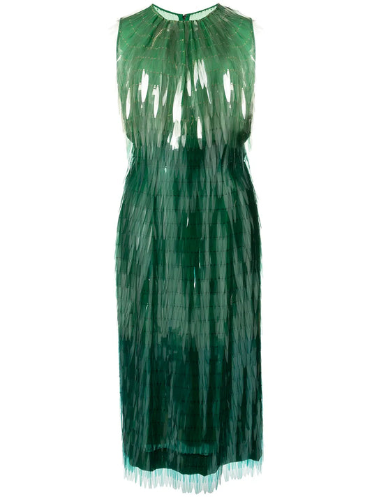 Gradient-Effect Sequin Embellished Dress