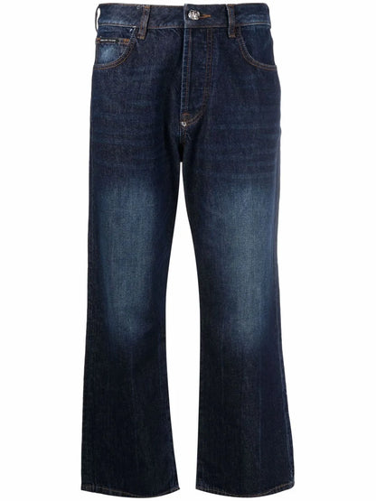 Iconic Plein Wide-Leg Jeans