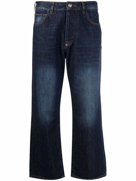 Iconic Plein Wide-Leg Jeans