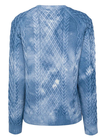 Cable-Knit Tie-Dye Jumper