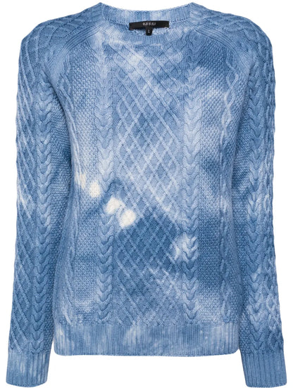 Cable-Knit Tie-Dye Jumper