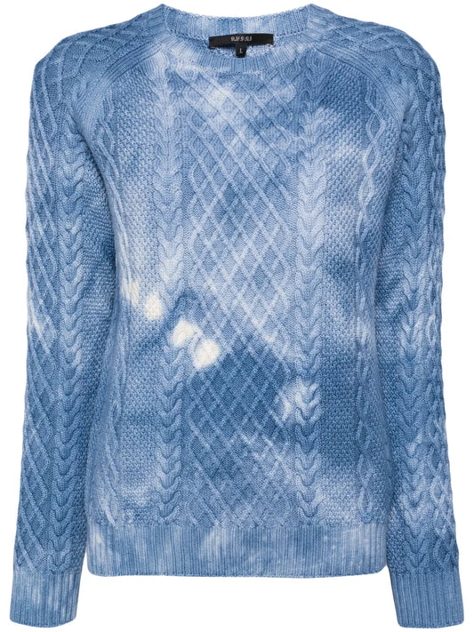 Cable-Knit Tie-Dye Jumper