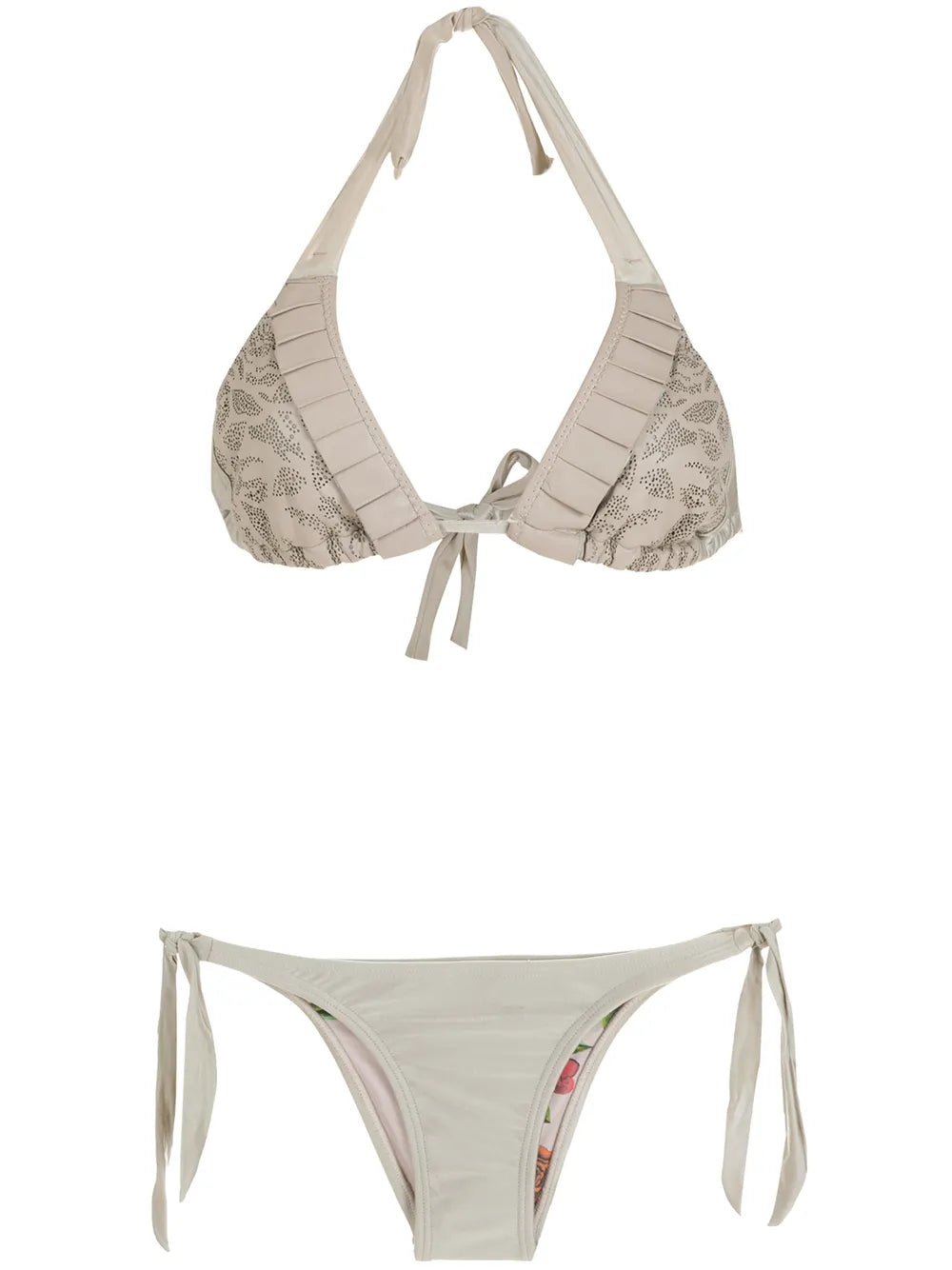 Ruffled Triangle Bikini Set