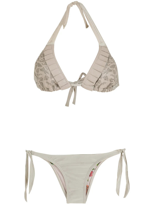 Ruffled Triangle Bikini Set