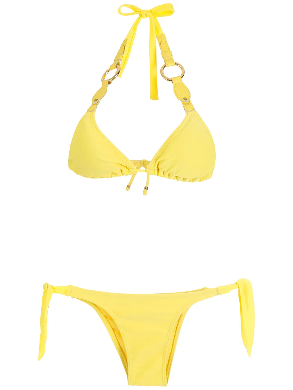 Hoop-Strap Triangle Bikini Set