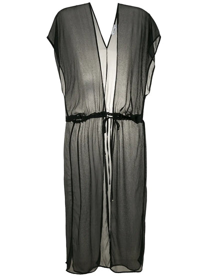 Silk Long Shirt Dress