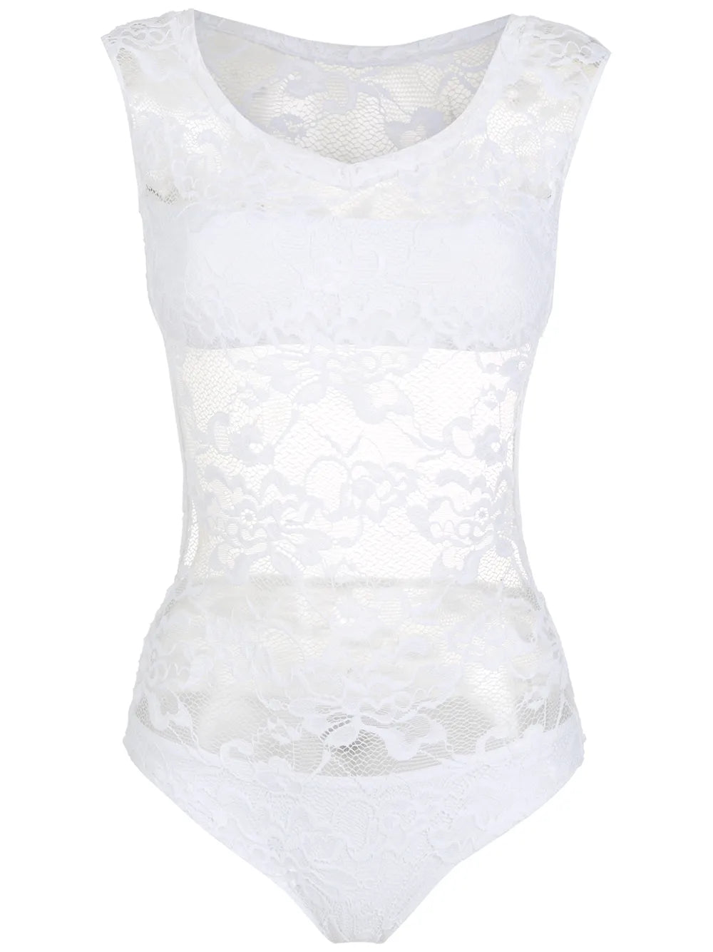 Lace-Panelled Bodysuit