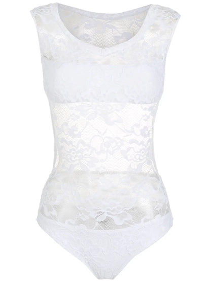 Lace-Panelled Bodysuit