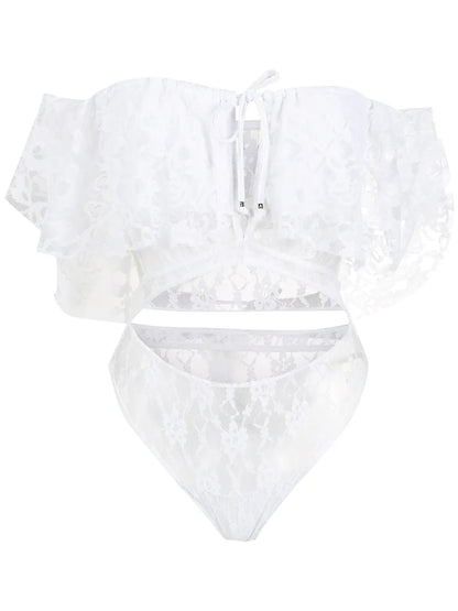 Lace Short Sleeves Bodysuit
