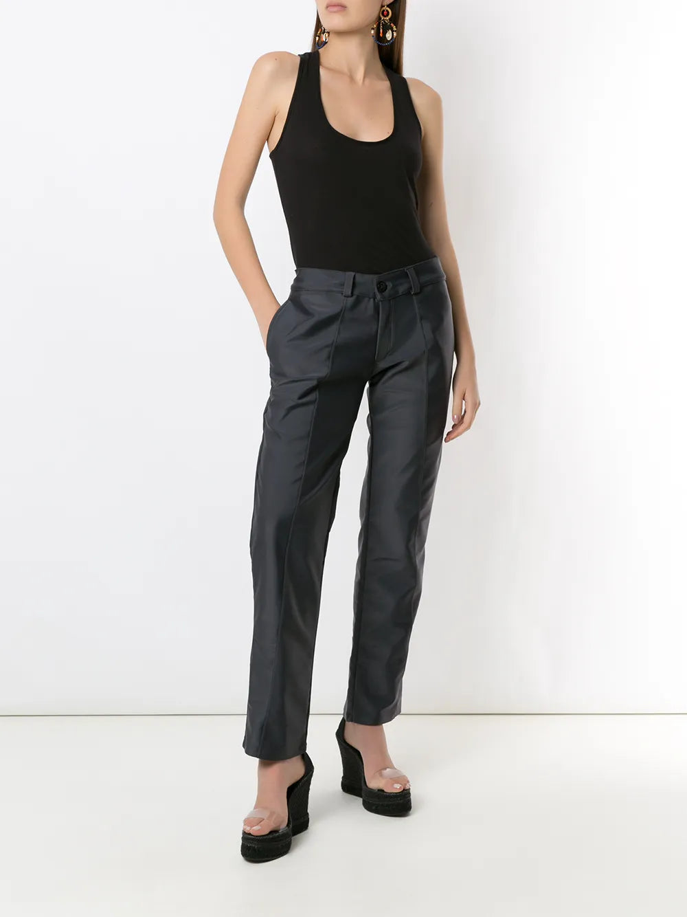 Pockets Straight-Leg Trousers
