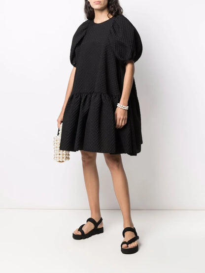 Alexa Puff-Shoulder Dress