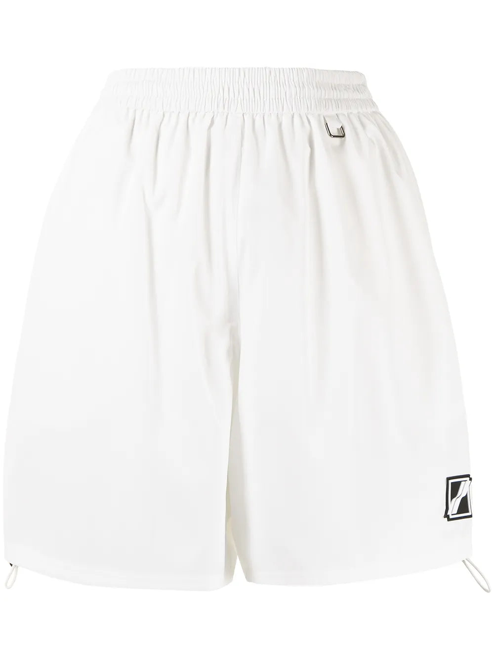 High-Waisted Logo-Patch Shorts