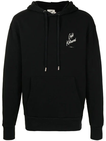 Café Kitsuné Print Drawstring Hoodie