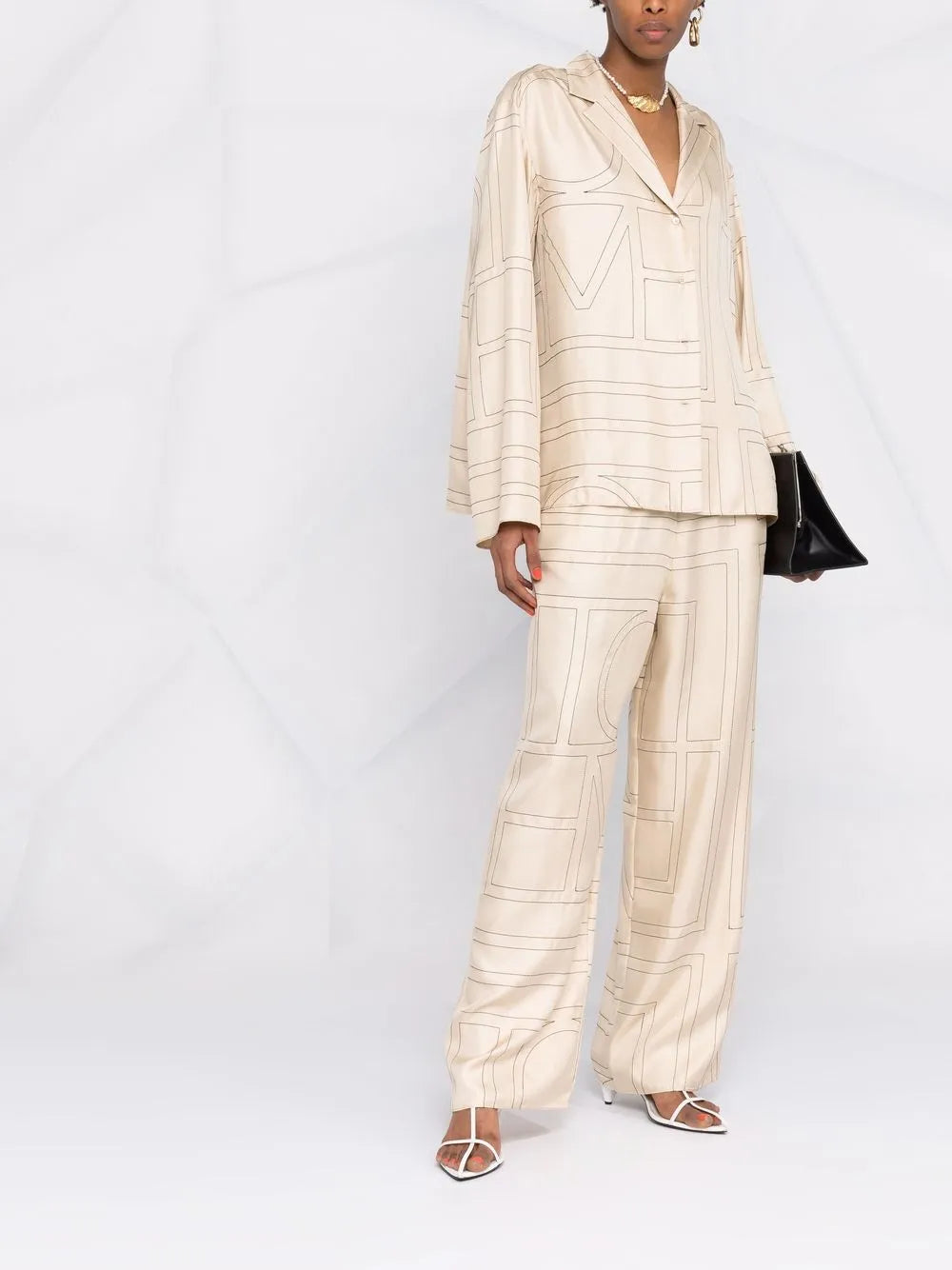 Monogram Silk Pyjama Shirt