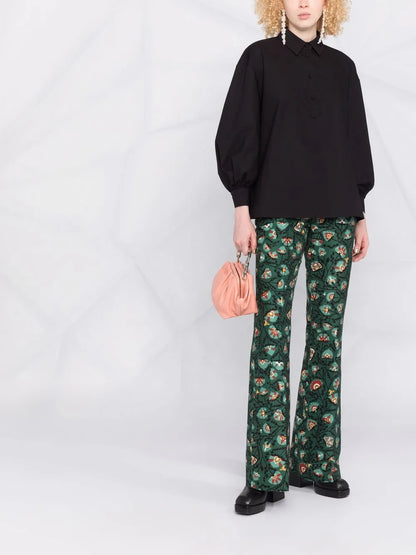 Poet Button-Placket Cotton Shirt