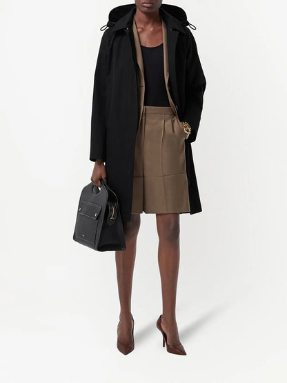Gabardine Hooded Car Coat