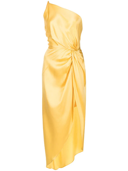 Twist-Knot Silk Dress