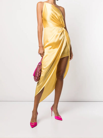 Twist-Knot Silk Dress
