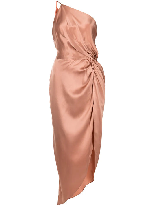 Twist-Knot Silk Dress