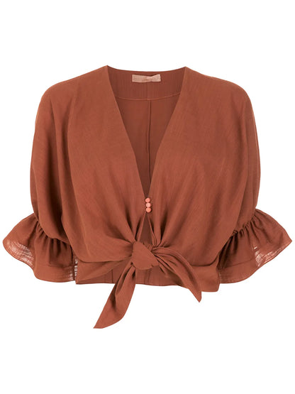 Rubin Tie-Front Blouse