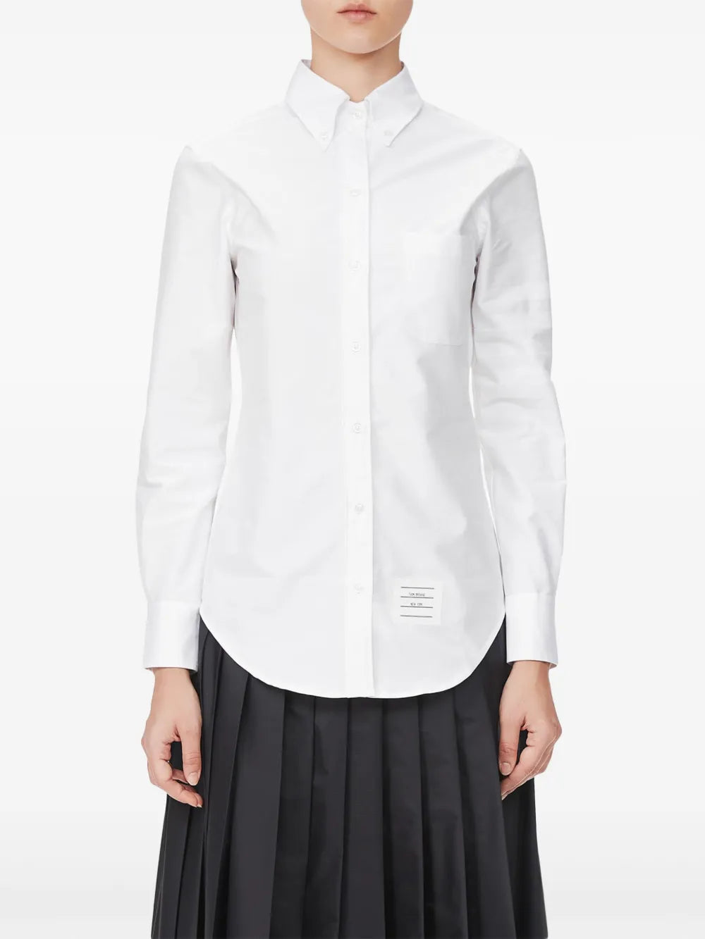 Long-Sleeve Button-Fastening Shirt