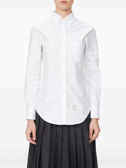 Long-Sleeve Button-Fastening Shirt