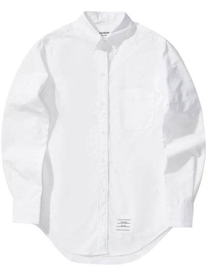 Long-Sleeve Button-Fastening Shirt