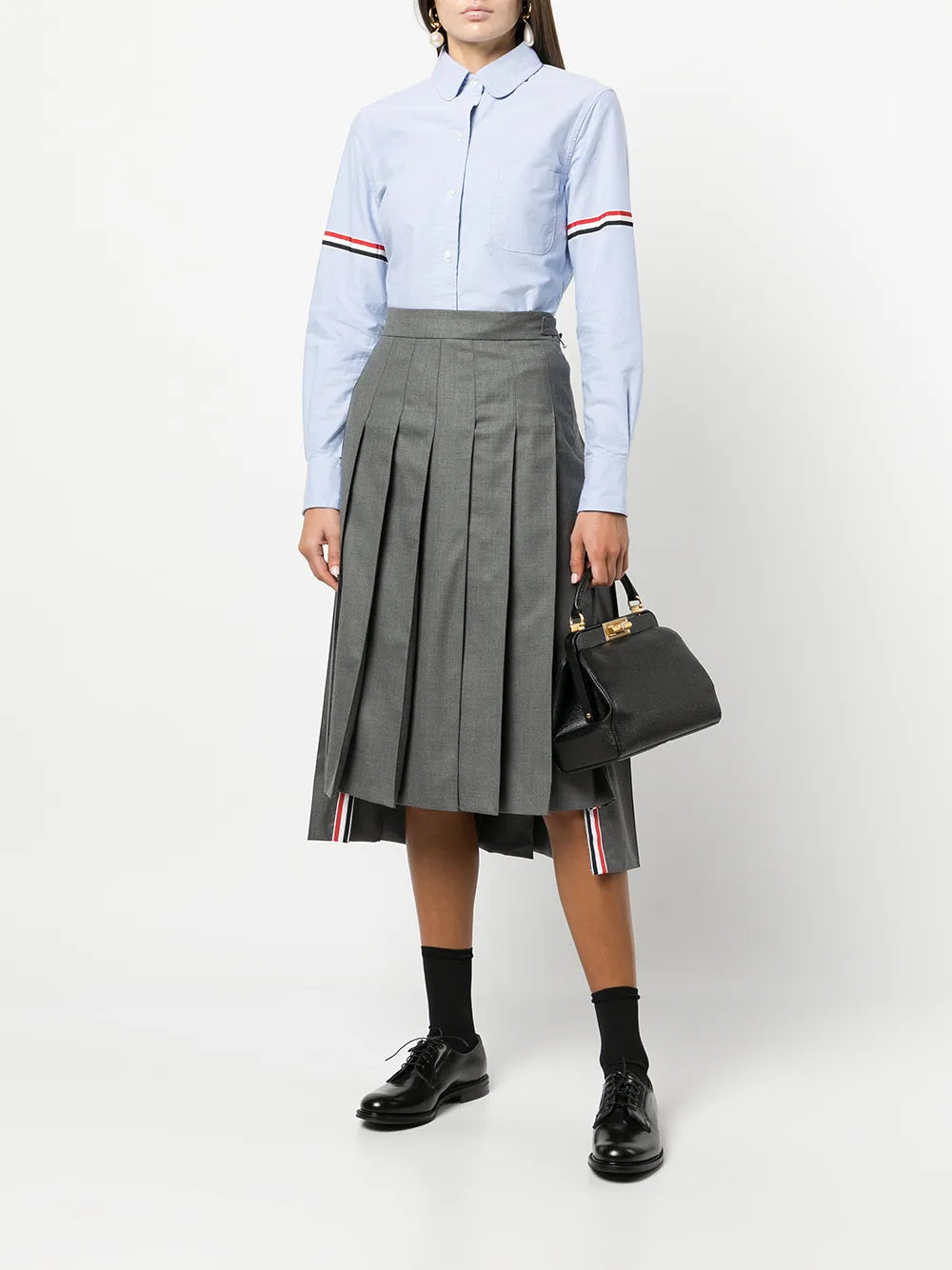 Grosgrain Armband Long-Sleeve Oxford Shirt