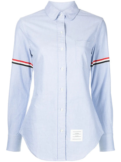 Grosgrain Armband Long-Sleeve Oxford Shirt